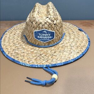 Tommy Bahama size 58CM 100% Straw Lifeguard Hat sun shield The Island Life